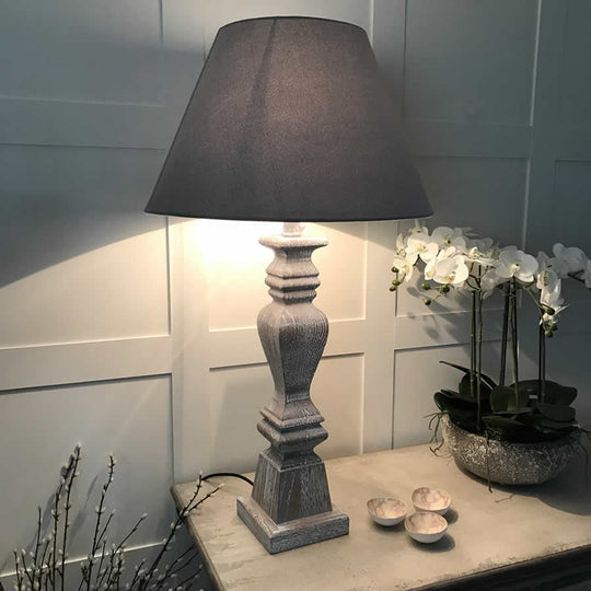 Monochrome Geo Cut Table Lamp