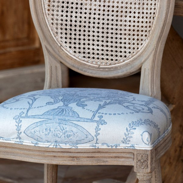 The Sky Blue Toile de Jouy Dining Chair by Sidqa