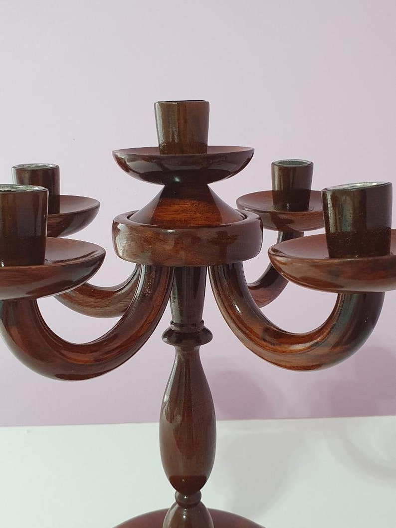 Mahogany Bloom Candle Holder