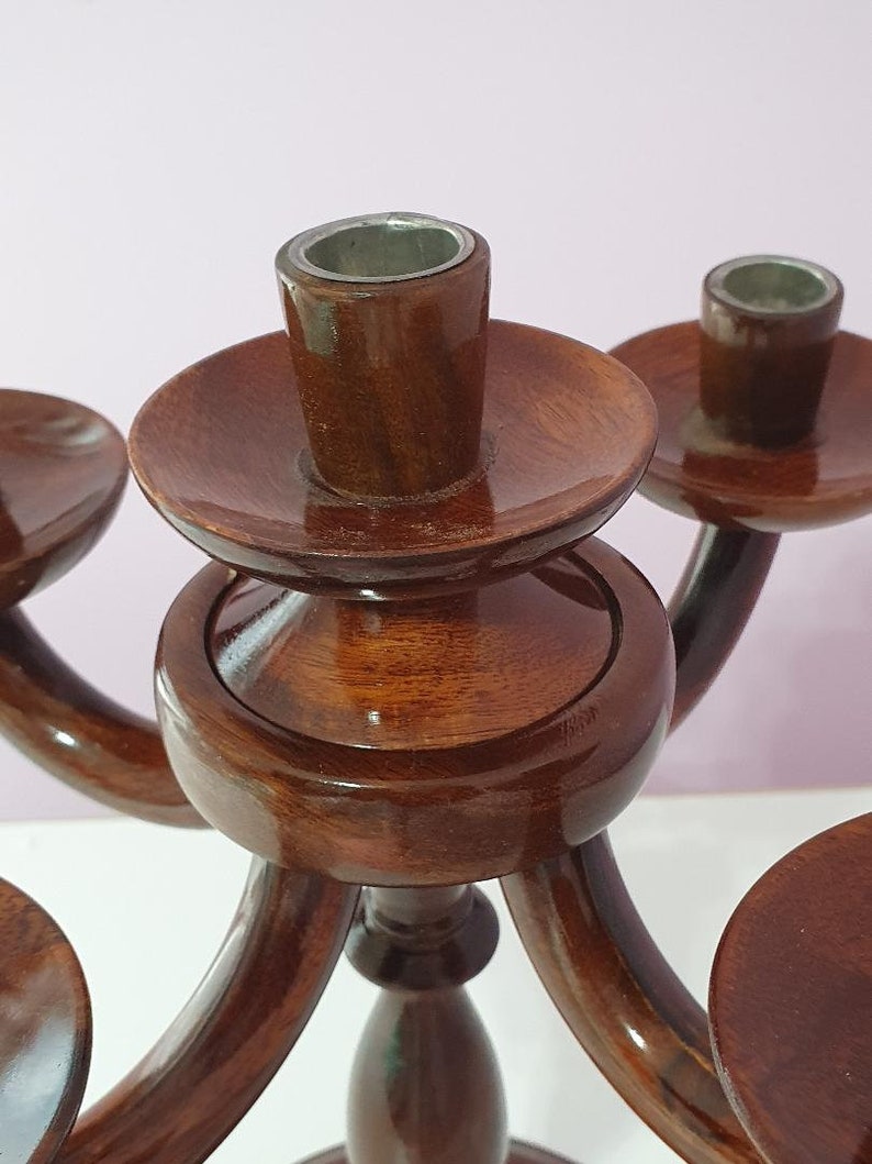 Mahogany Bloom Candle Holder