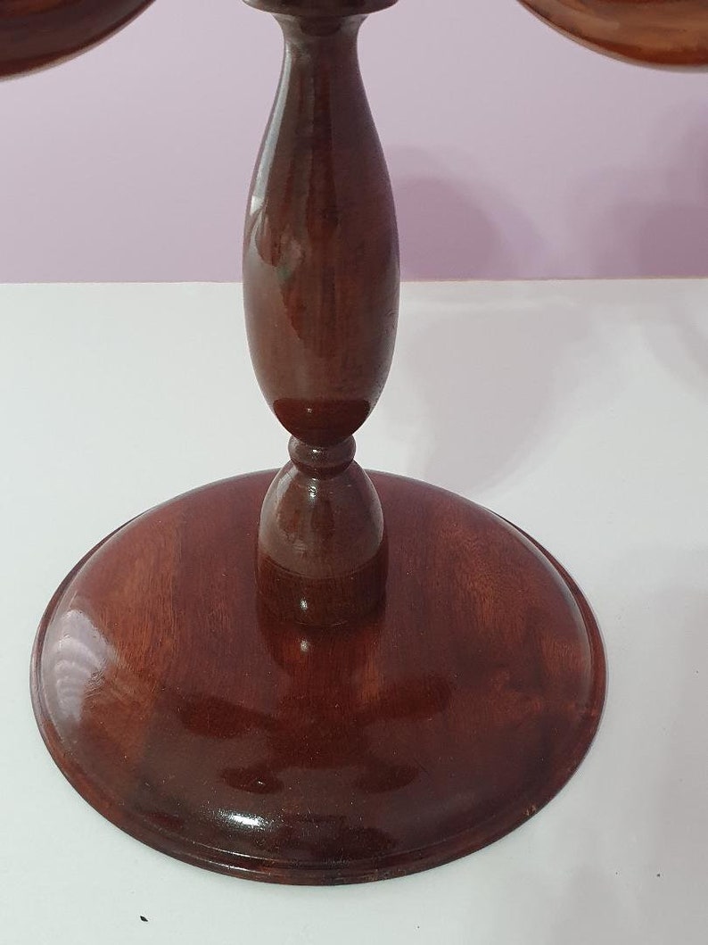 Mahogany Bloom Candle Holder