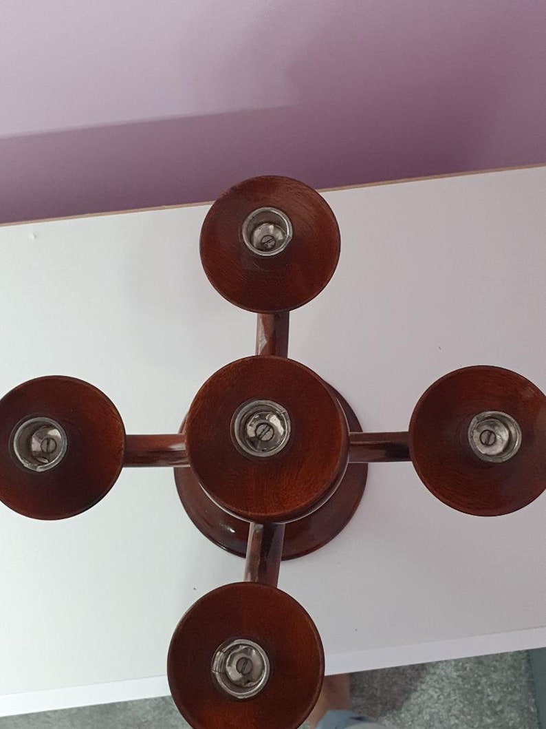 Mahogany Bloom Candle Holder