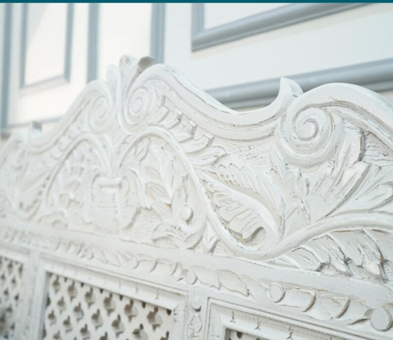 French White Carved Standalone Swing