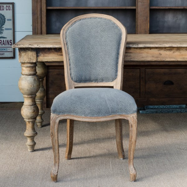 The Cozy French Finish Dining Chair in Grey by Sidqa