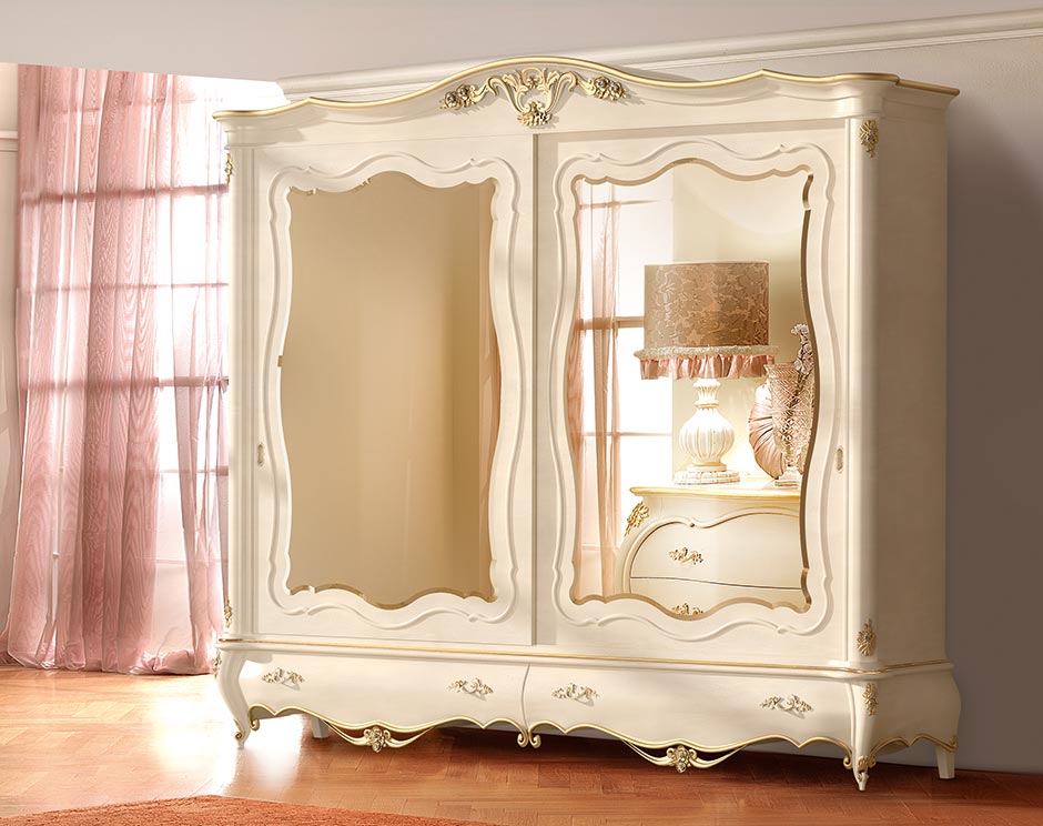 Ivory Gold Reflection Wardrobe