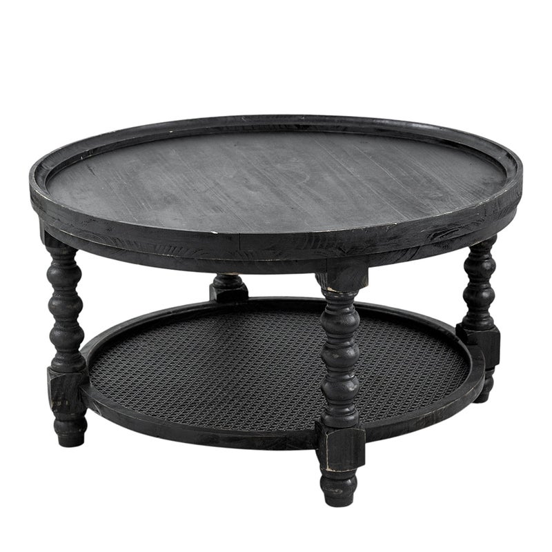 Sidqa Noir Teak Double-Decker Coffee Table